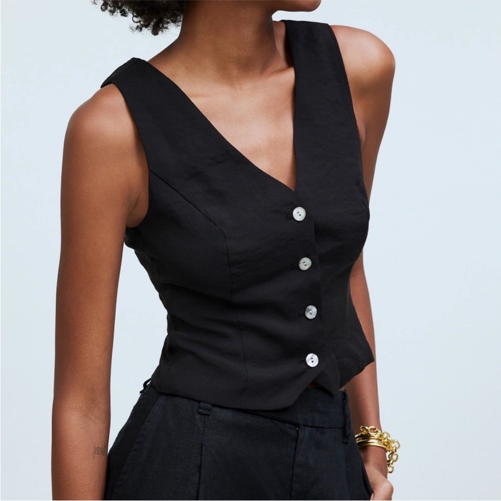 Madewell Katrina Crop Vest Top in Softdrape